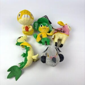 Lot of 5 Jakks Pacific Pokemon Plush Scraggy Pansage Pidove Deerling Servine SEE